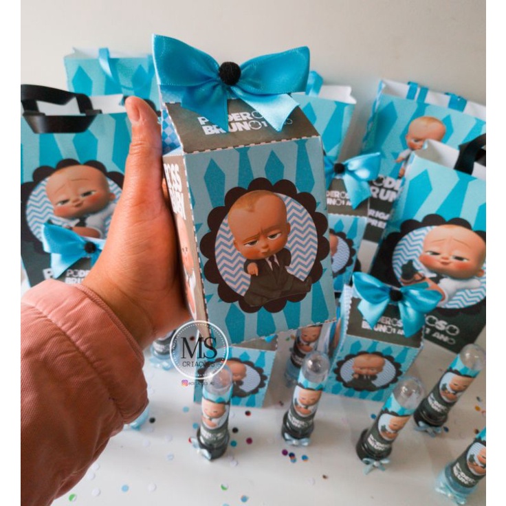 kit 10/15/20 Caixinhas Milk Festa Poderoso Chefinho| Lembrancinhas Aniversário Personalizadas.
