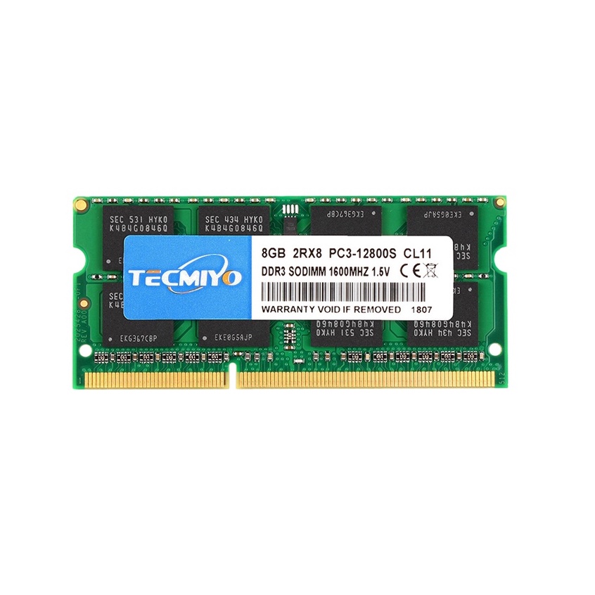 RAM DDR3 SODIMM 8GB 1600MHz PC3-12800S – 204 Pin 1.5V, Per Notebook E Mini PC, Modulo 2Rx8 CL11