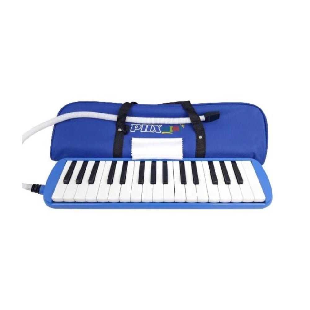 ESCALETA PHX 37 TECLAS C/CASE e tubo extensão AZUL KQ-37 BL