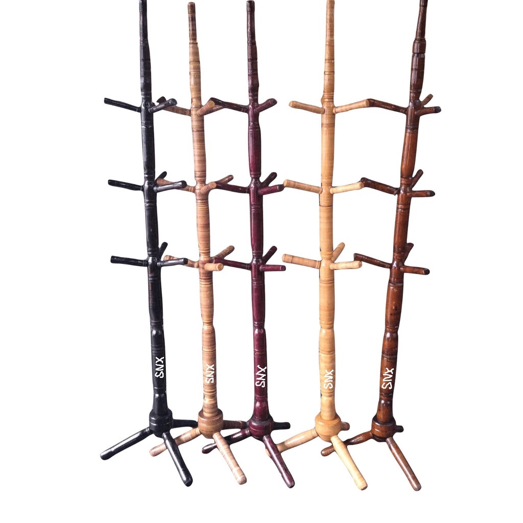 Mancebo Cabideiro De Madeira 9 Granchos Pendurador De Roupas