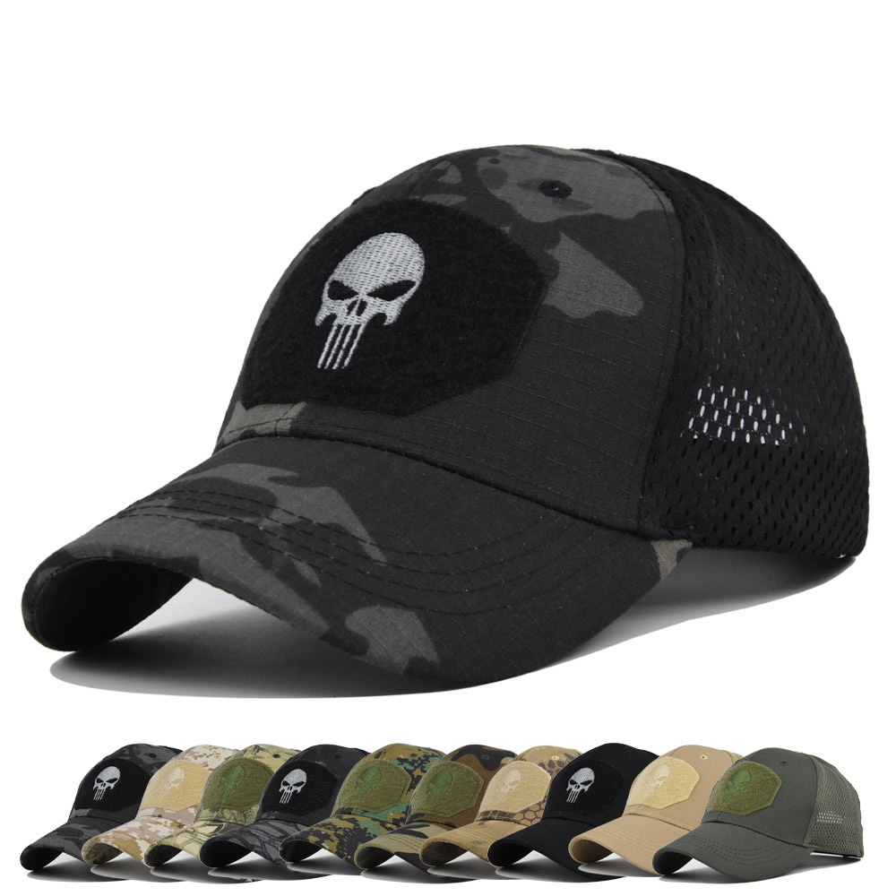 Boné Tático Militar De Baseball Multicolor Camuflagem Chapéu De Sol Respirável Caça Ao Ar Livre Fivela