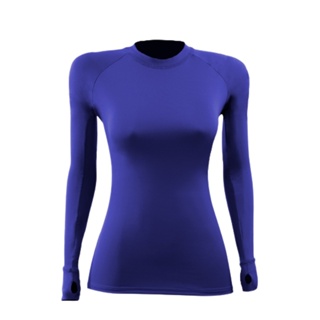 Camiseta Esportiva Manga Longa Segunda Pele Lisa Feminina Com Proteção Solar Dog Door em Oferta na Shopee