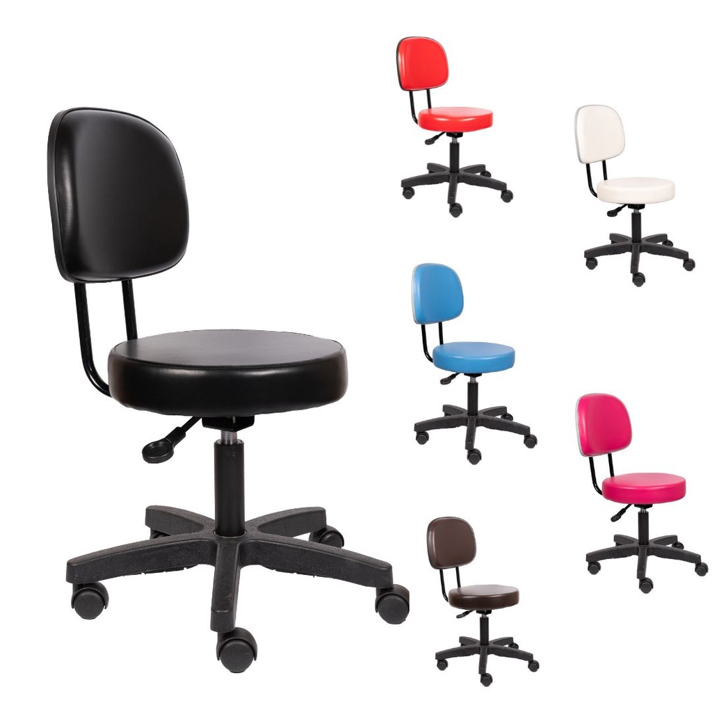 Cadeira Mocho Odontologico Tatuador Maca Estetica Podóloga Com Encosto POPMOV preta varias cores em Oferta na Shopee