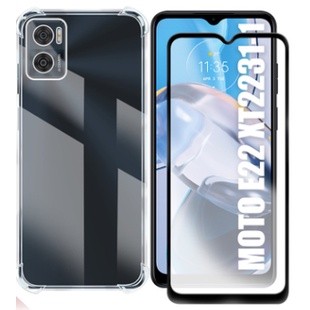 Kit Capa Capinha Moto E22 XT2239 Tela 6.5 + Película de Vidro 3D
