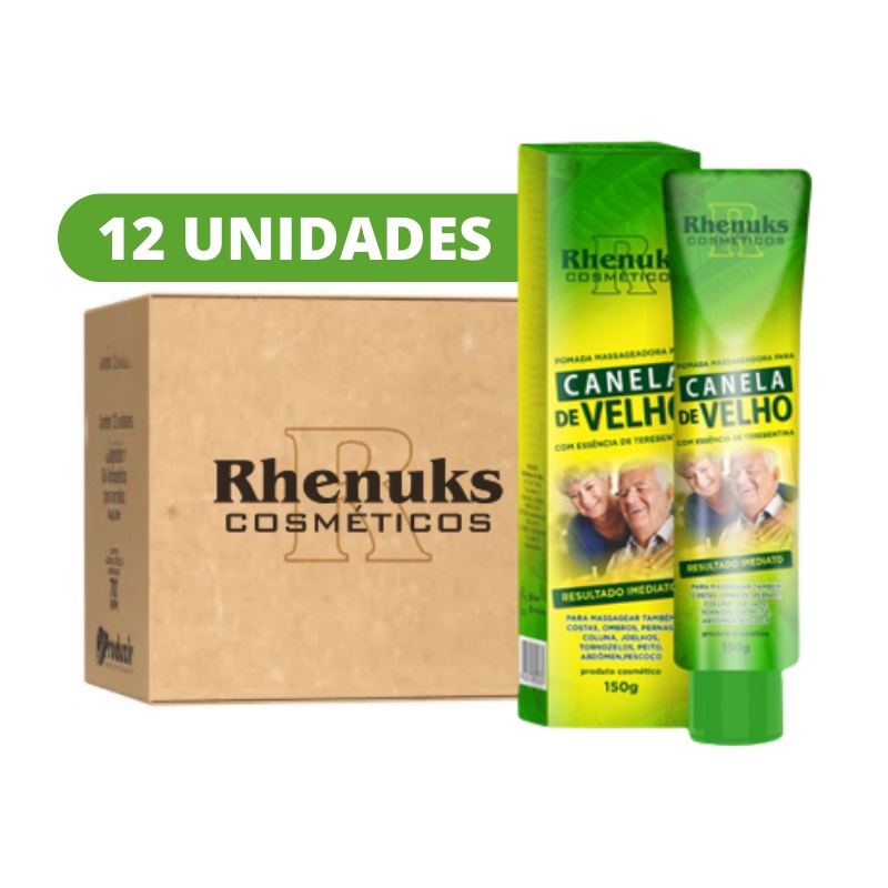 12 Pomada Massageadora Canela de Velho 150g - Rhenuks