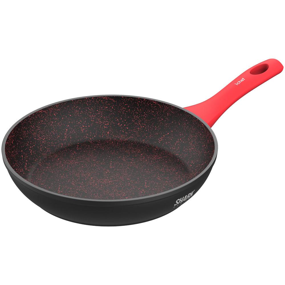 Panela Polishop Sauté Grand 24cm Ichef Home Vermelha Shark Series em Oferta na Shopee