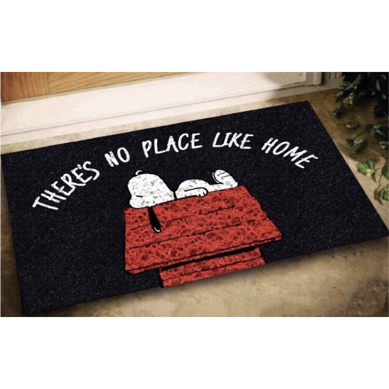 Tapete Capacho 60X40 There’s No Place Like. (Snoopy).