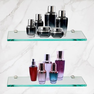 Kit 2 un prateleiras de vidro incolor 10x20 cm em Oferta na Shopee