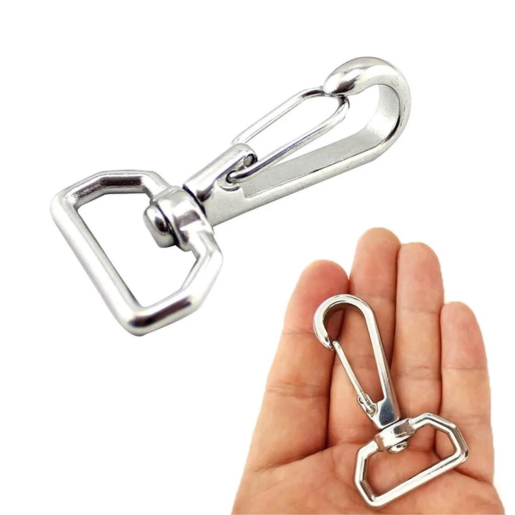 Mosquetão P/ Cinta Capota Náutica Com Destorcedor Aço Inoxidável Lancha Barco Promo