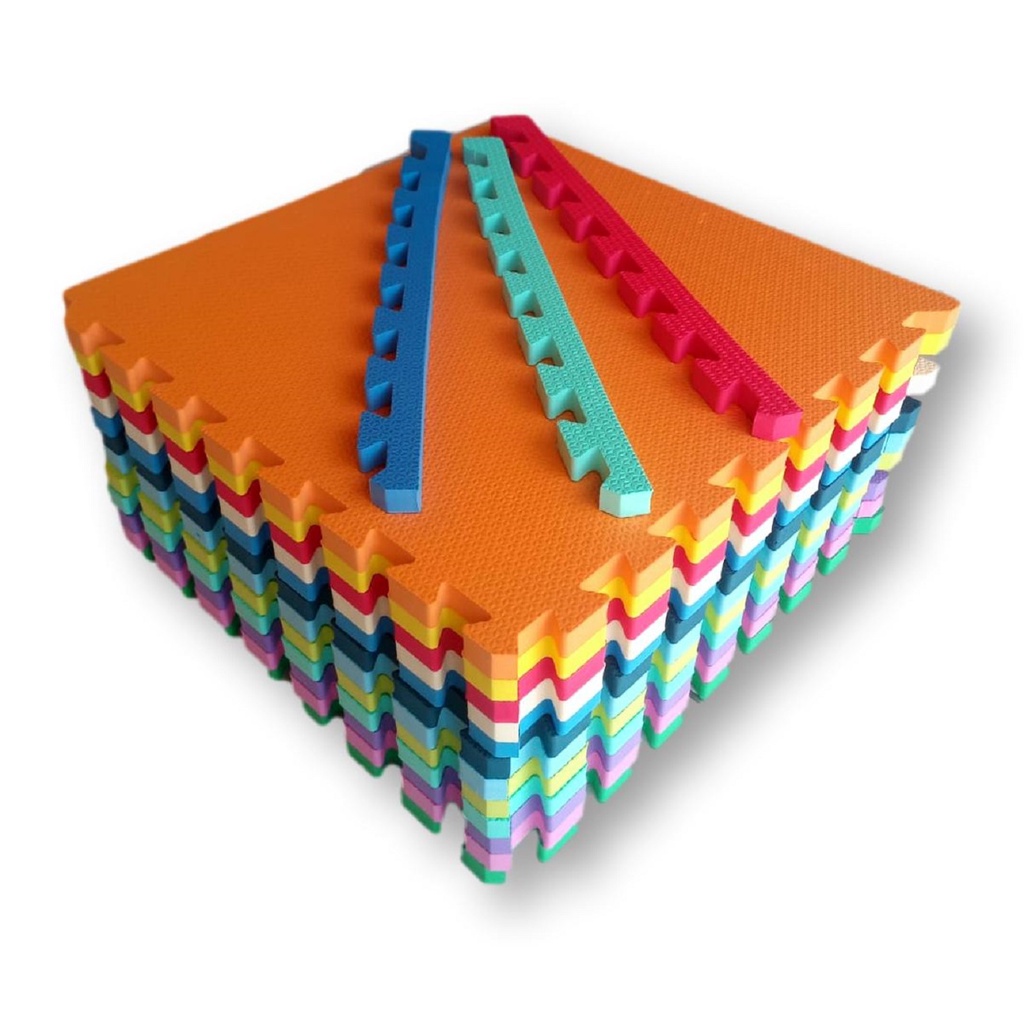 Kit 12 Tatames Tapetes EVA 50x50x4cm 40mm Infantil Academia Ginastica Linha Premium