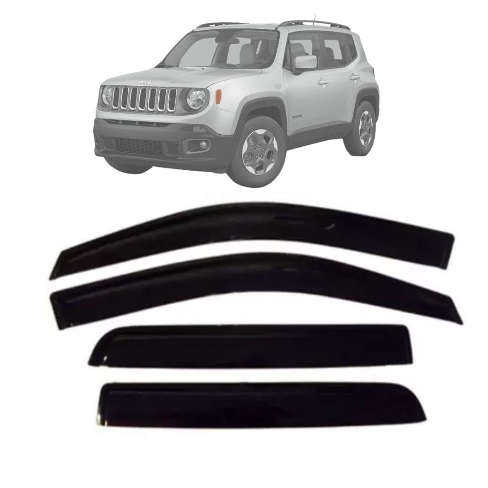 Calha de chuva fumê TG Poli Jeep Renegade 2015-2020 4 portas em Oferta na Shopee