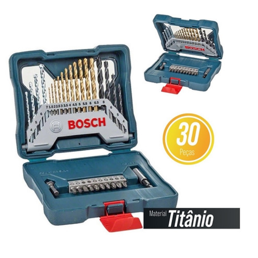 KIT DE BITS E BROCAS 030 PCS C/PARAFUSADEIRA X-LINE 2607017401