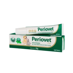 Periovet Gel Higiene Bucal Menta Pasta de Dente Pet 25g Cachorros e Gatos