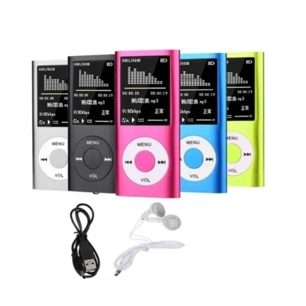 Mp3 Mp4 Player Multimídia Stereo Rádio Fm Suporta Até 32gb