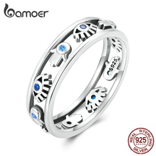 Anel De Símbolo De Prata Bamoer 925 Para Jóias De Moda Feminina Com 3 Tamanhos