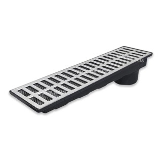 Ralo Pluvial 15x50 Com Coletor Saída Baixa No Canto E Tela Anti Insetos - Ficone Decor