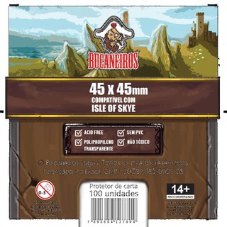 Sleeve Bucaneiros 45 x 45 mm Isle Of Skye Carcassonne - 100 unidades