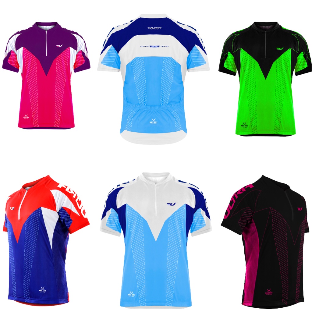 Camisa Para Ciclismo Manga Curta Ultra Bikes Max Dry Proteção UV Bolso Traseiro Super Leve em Oferta na Shopee