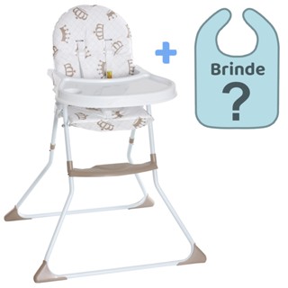 Cadeira Alimentação De Bebê Para Refeição Infantil Até 23Kg Galzerano Nick Real + Babador Surpresa