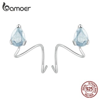 Bamoer 925 Brincos De Embrulho Com Zircônio De Prata Da Moda Para Mulheres