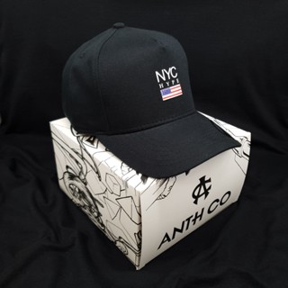 Boné Masculino NYC USA Preto Logo Alto Relevo Trucker Original Anth.CO Linha Premium