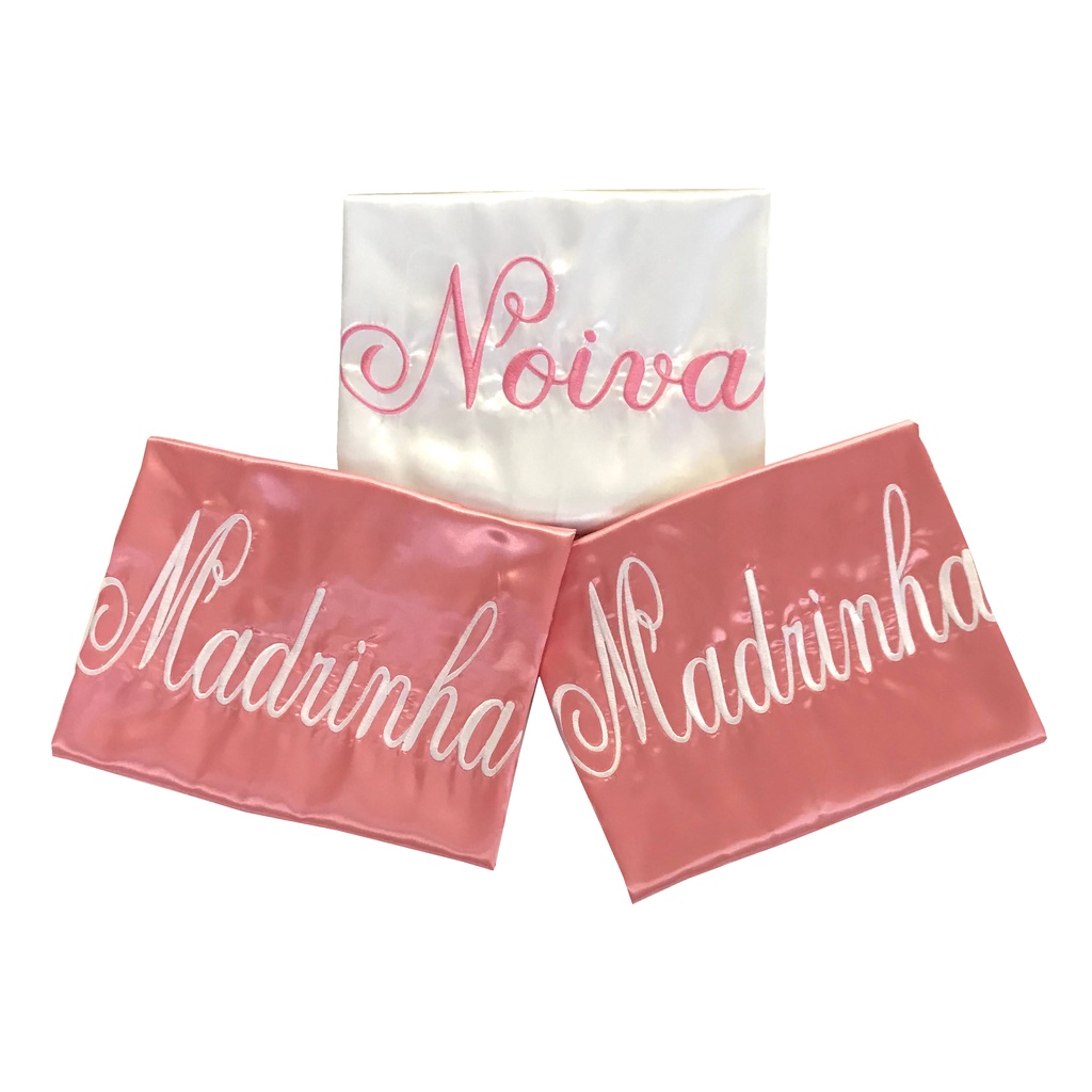 Kit com 3 robes, sendo 1 plus size, noiva mãe da noiva, madrinha, frases de casamento
