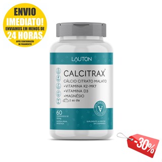 Cálcio Calcitrax 1200mg com 60 Cápsulas - Lauton Nutrition