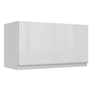 Armário Aéreo 100% MDF 60 cm 1 Porta Basculante Branco Brilho Smart Madesa