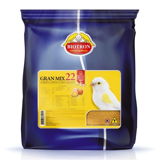 GRAN MIX 22 1 KG - EXTRUSADA PARA CANÁRIO, CALAFATE, MANDARIM, DIAMANTE GOLD, MANON E COLEIRO