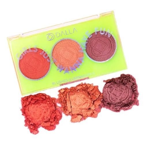 Trio De Blushes Veganos Iluminadores Girls Just Wanna Have Fun Dalla