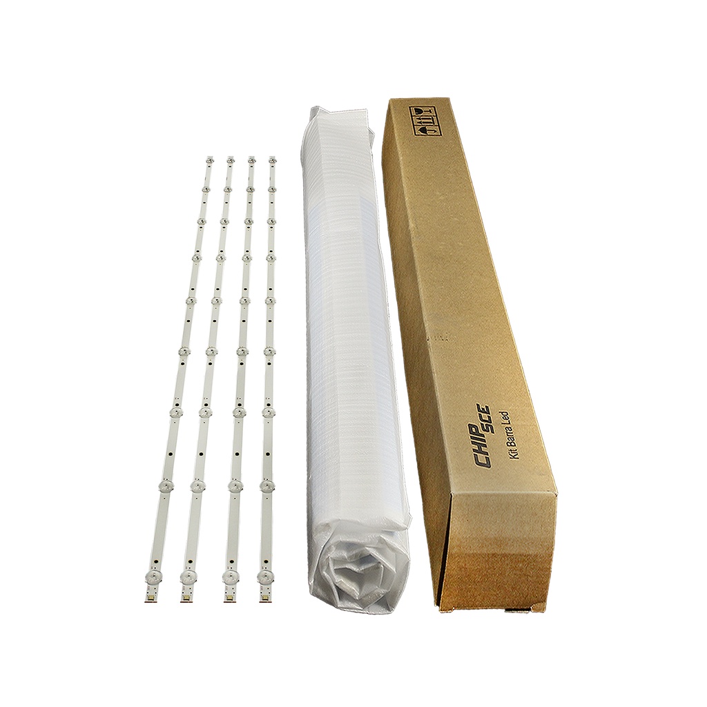 Kit c/ 4 Barras de LED Compatível com TV AOC e Philips 50" 50PUG6513 50PFG5813 50PUF6192 - Kit c/ 4 Barras 9 Led's de 3V.