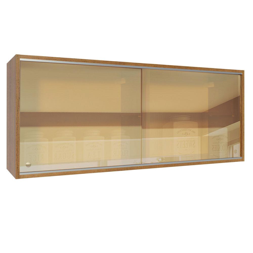 Armário Aéreo Madesa 2 Portas de Correr Vidro Reflex para Cozinhas Glamy, Lux e Reims - Rustic - Home & Living