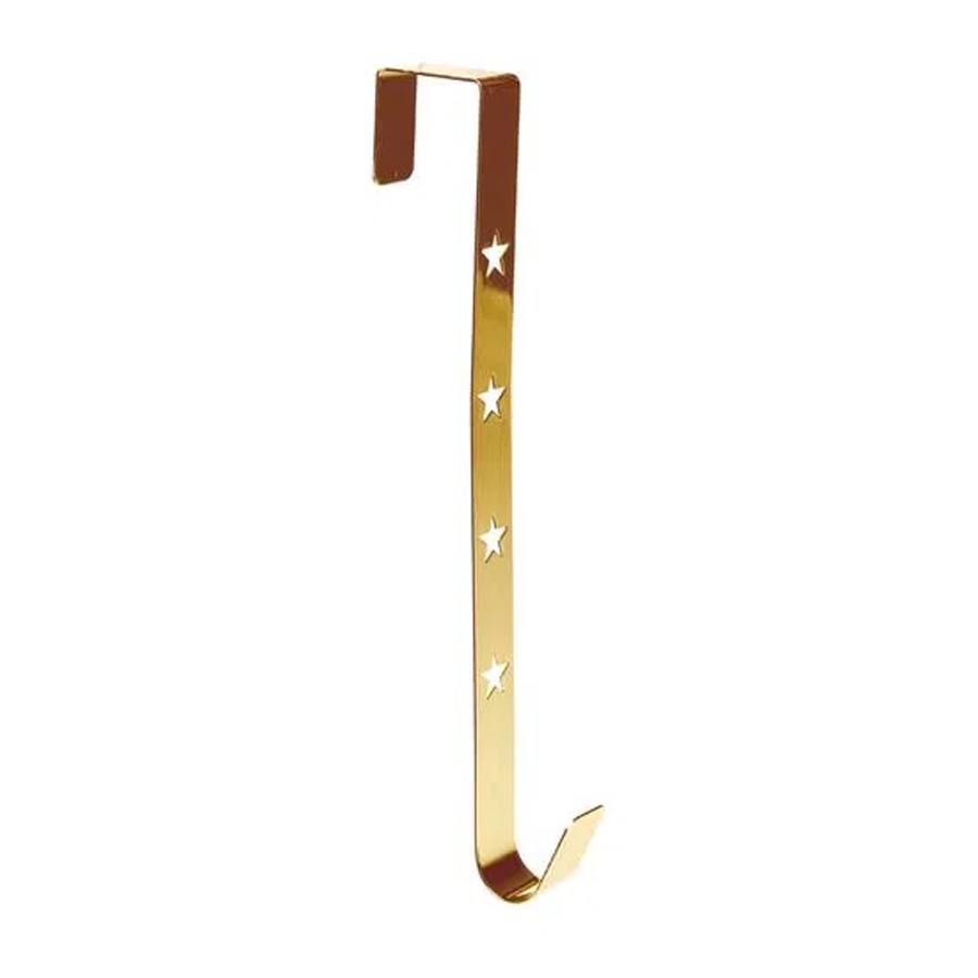 Suporte de Guirlanda Estrela Dourado - 30cm - 1 unidade - Cromus - Rizzo