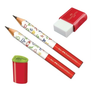 KIT 2 LAPIS JUMBO 1 BORRACHA E 1 APONTADOR- FABER CASTELL em Oferta na Shopee