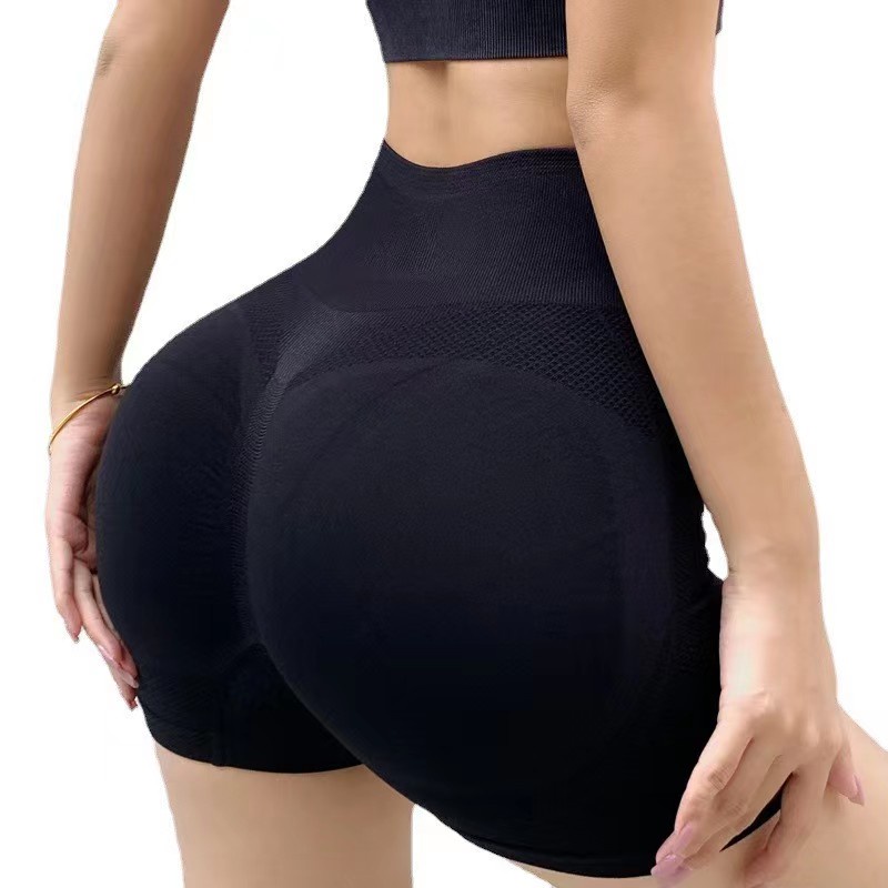 Shorts de Yoga Lycra de cintura alta para mulheres, short academia