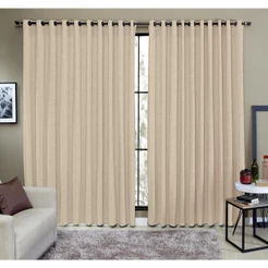 Cortina Longa Para Quarto Ou Sala Tecido Rustico 2,00 X 2,30