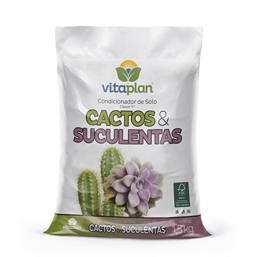 Substrato Terra Especial Cactos e Suculentas 1,5kg - Vitaplan