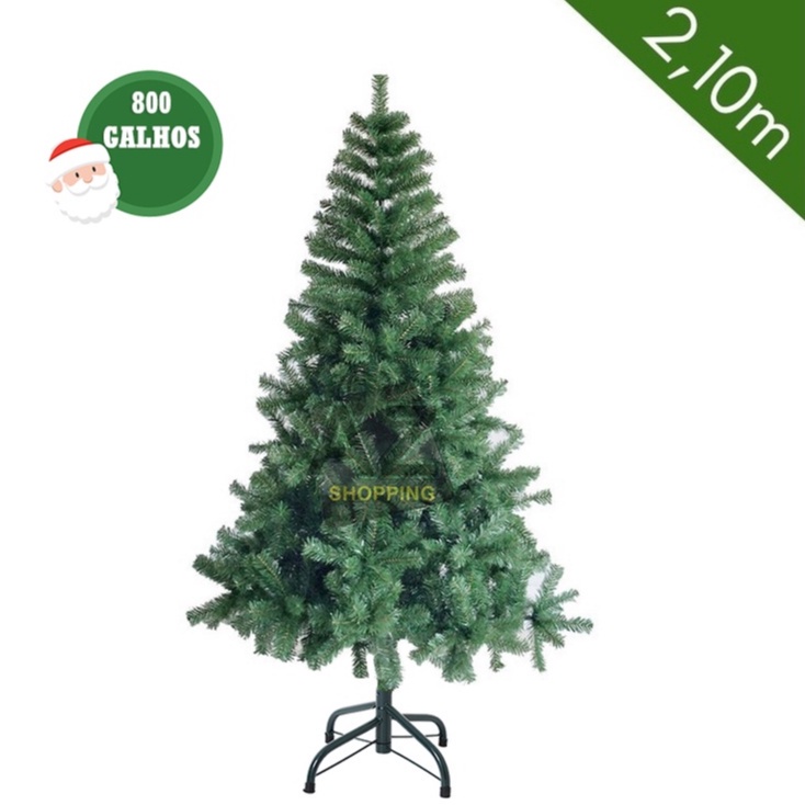 Árvore De Natal 2,10m 800 Galhos Verde Linda | Shopee Brasil