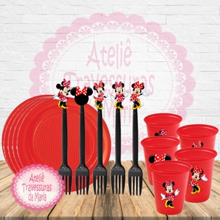Kit Descartável / Plástico (Copinho, garfinho e Pratinho) Personalizados para Festa Infantil  - Montamos todos os Temas em Oferta na Shopee