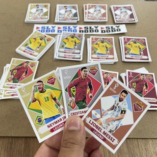 Kit Adesivos Figurinhas extras legend Não Oficial Neymar Messi Kylian Mbappé Cristiano Ronaldo Gold Prata Bronze Bordo
