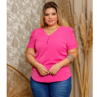 Blusa Plus Size Feminina Manga Curta Verão 3RD SD088