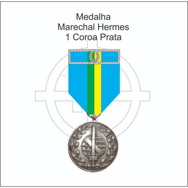 Medalha Marechal Hermes 1 Coroa Prata