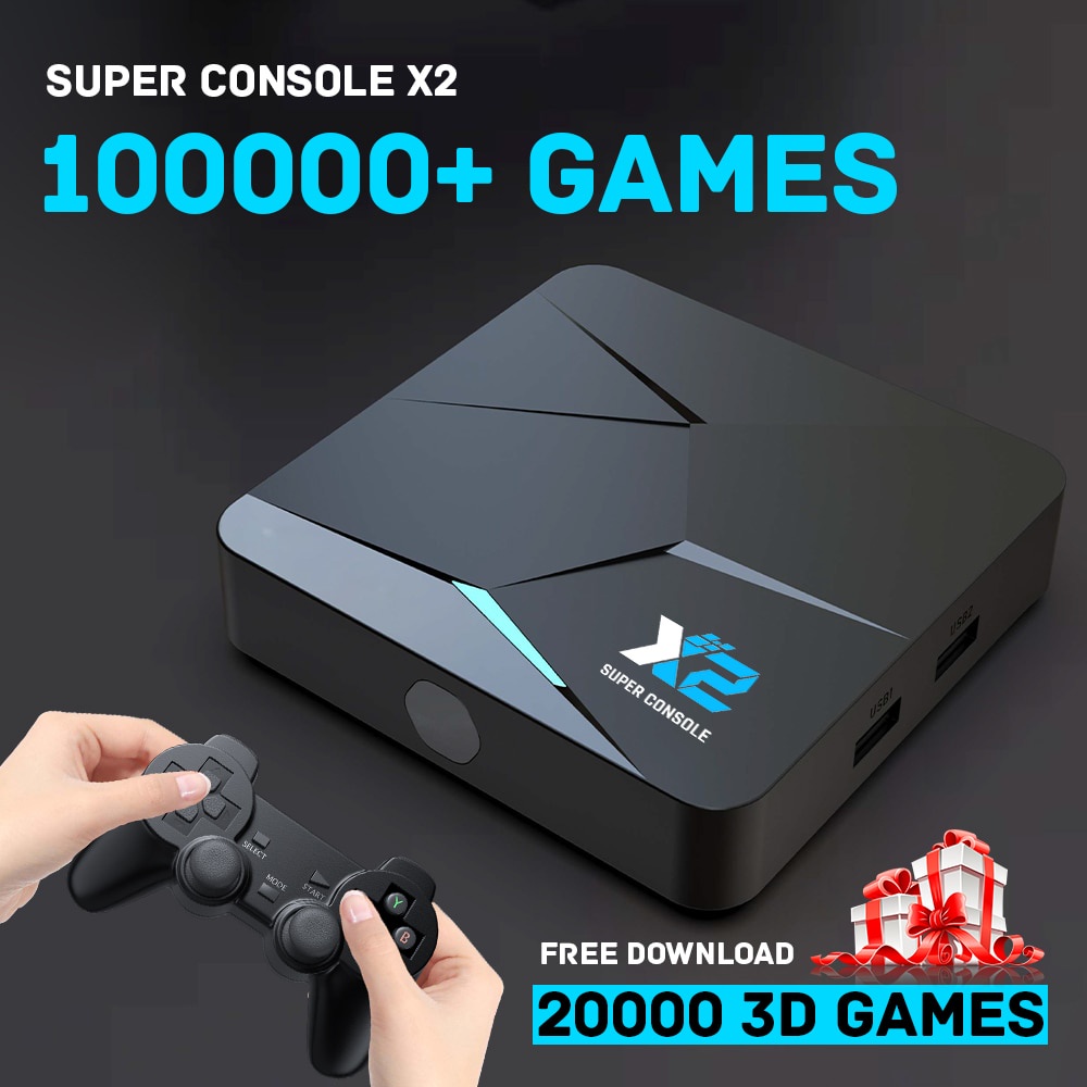 KinHank Super Console X3 Plus Retro Video Game Consoles Built-In 114000 Classic  Games 4K Output Mini Game Box For PSP/PS1/SNES - Escorrega o Preço