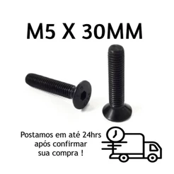 Parafuso Cabeça Chata Allen M5 X 30mm Oxidado Preto