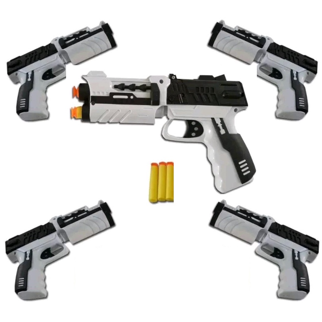 5 Pistola Lançador Nerf Arma Pistola Atira Dardos Barato