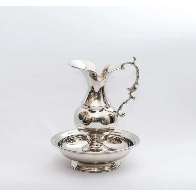 Ânfora Jarro Com Bacia Media Litúrgica Para Ofertório