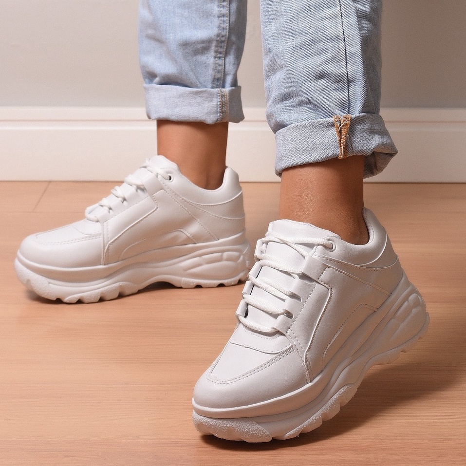 Tênis Feminino Buffalo Plataforma Sneaker Sola Alta Qualidade Conforto Leve Casual Blogueira Básico em Oferta na Shopee