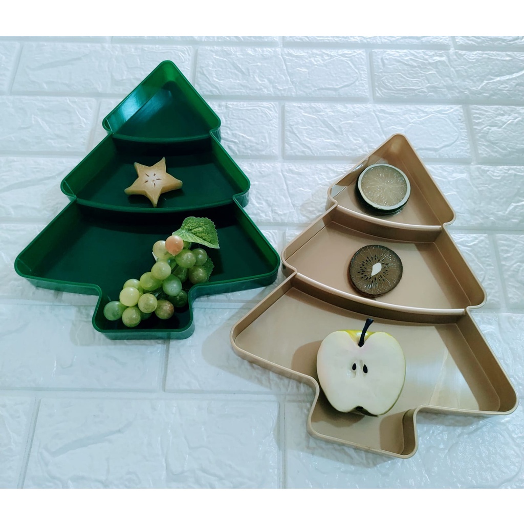 Árvore Pinheiro Petisqueira Plástico Petisco Divisórias Natal Fim De Ano Família Amigos Comemoração Verde Dourado Mesa Posta Decoração