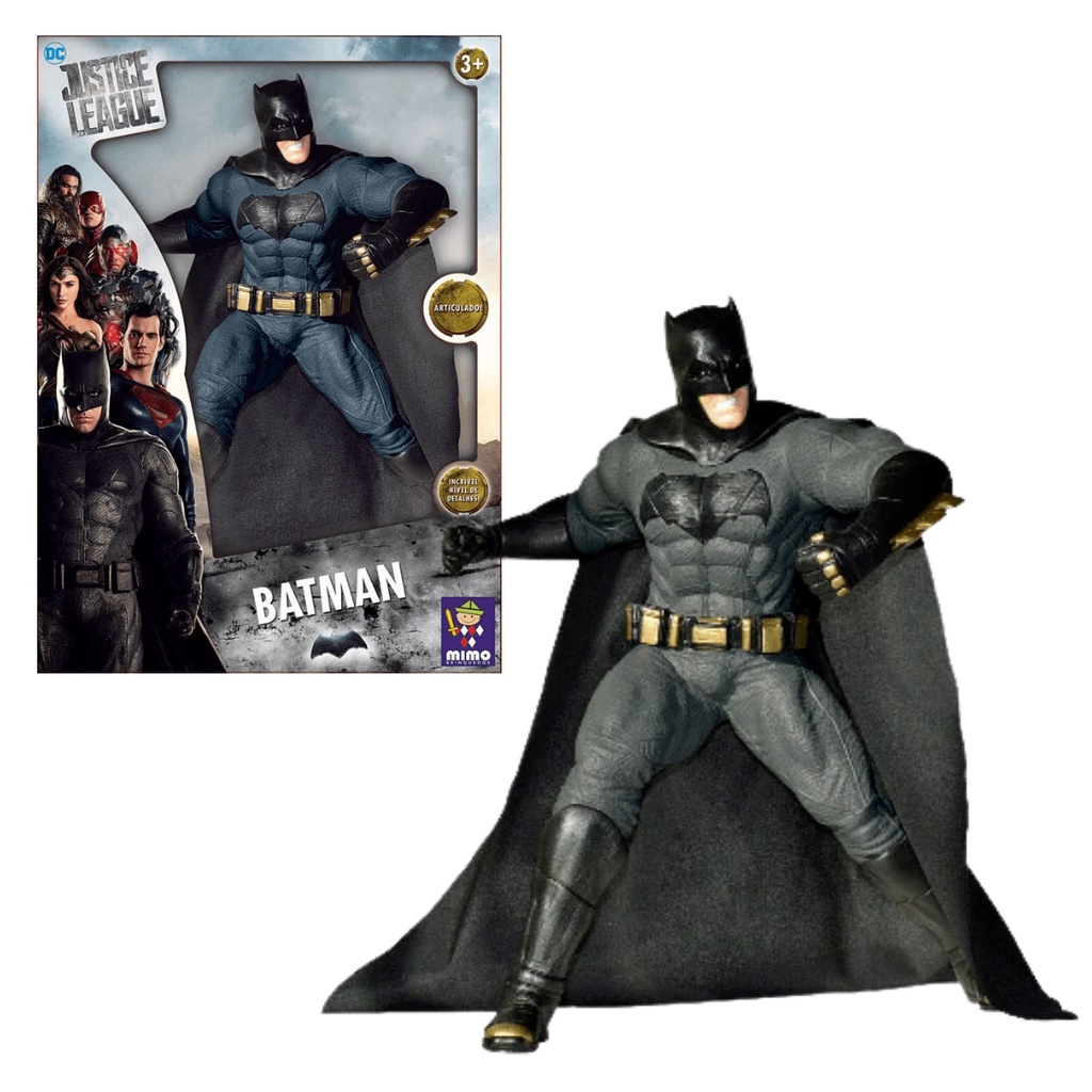 Boneco Batman Dc Super Heroi Infantil Articulado 45 Cm Original Brinquedos  Mimos | Shopee Brasil