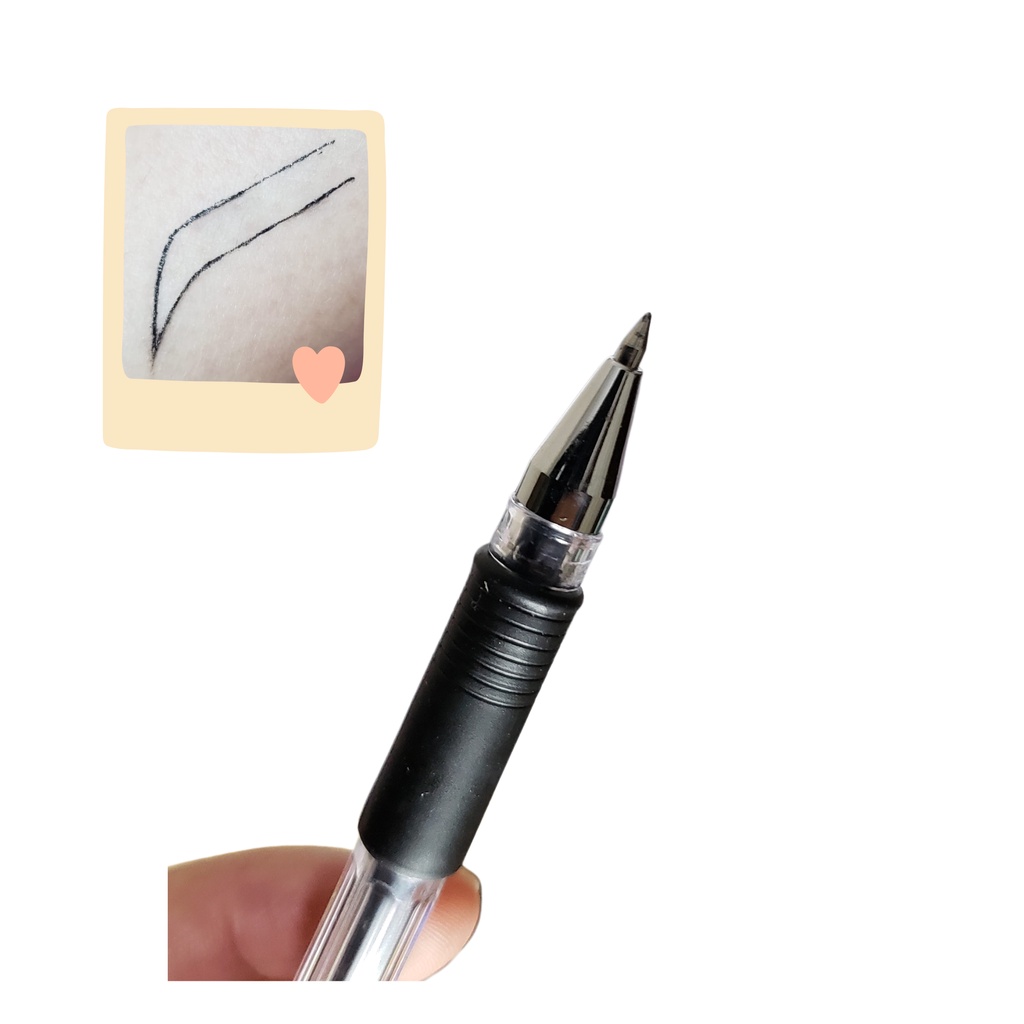 Caneta gel preta para marcação de sobrancelhas design micropigmentação microblading desenho em Oferta na Shopee